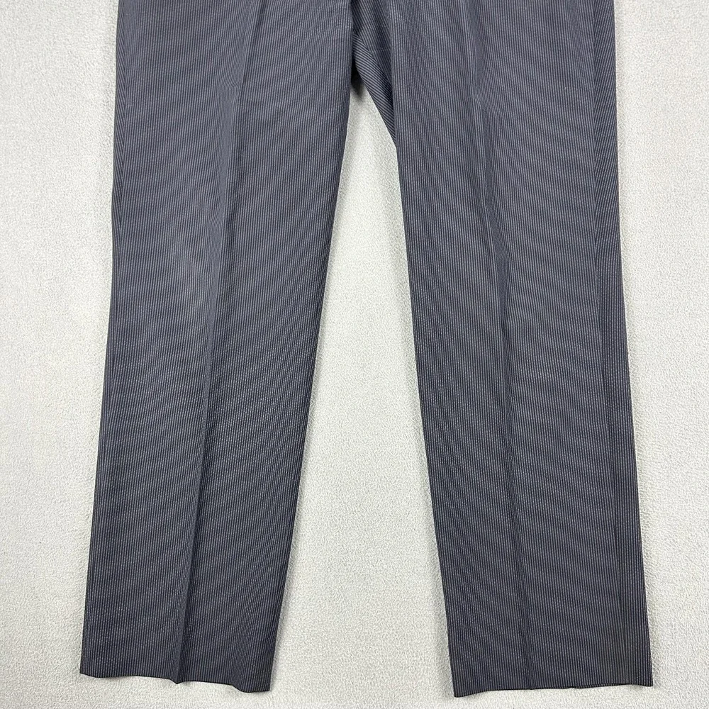 Banana‎ Republic Pants Mens 36x32 Charcoal Pinstripe Slim Fit Marzotto Wool Silk